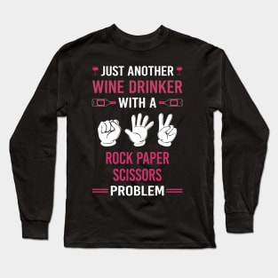 Wine Drinker Rock Paper Scissors Long Sleeve T-Shirt